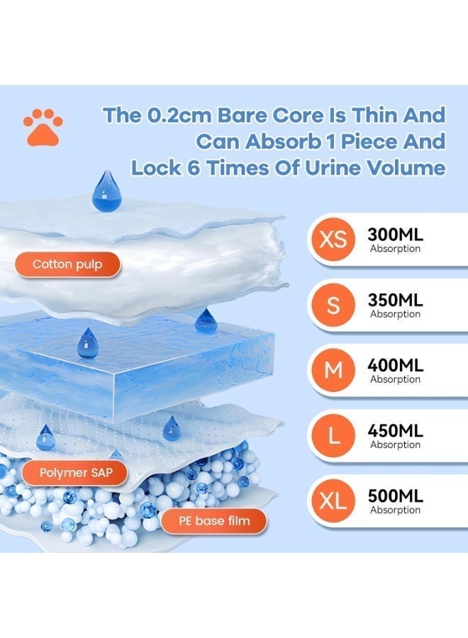 M.A&F's Disposable Dog Diapers Absorbent Soft Puppy Doggie Diapers for Female Dogs with Stretchy Waist Puppy Diaper in Heat Period Excitable Urination (S 10PCS) - Image 3